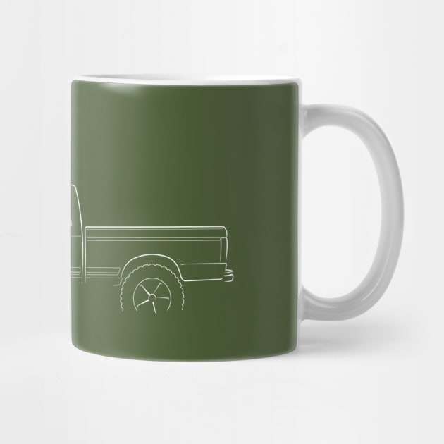 1987 Ford F-150 Supercab 4x4- profile stencil, white by mal_photography